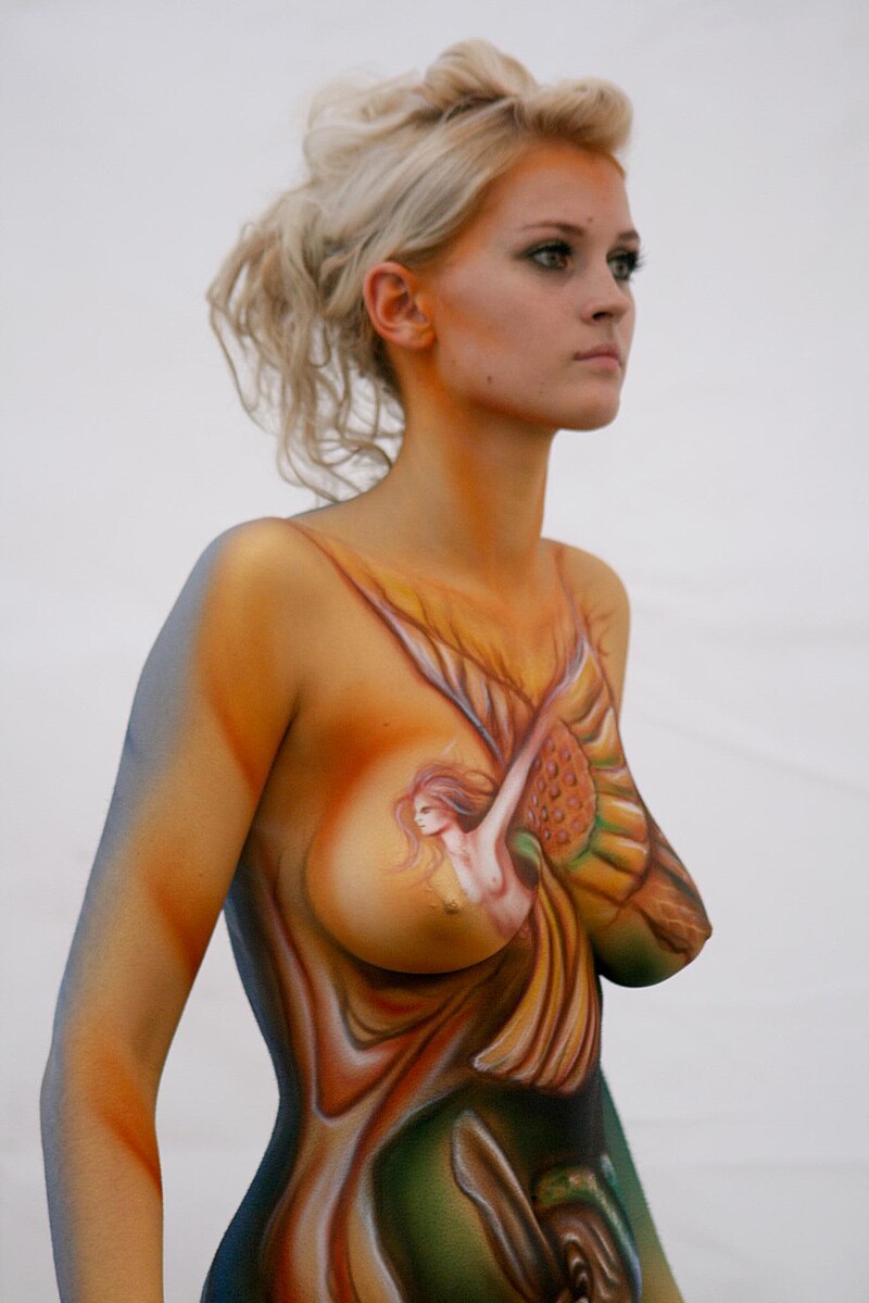 ashley woolley add nude female bodypaint image